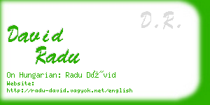 david radu business card